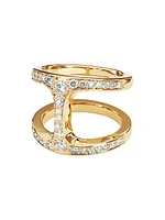 Dame Phantom 18K Yellow Gold & 0.65 TCW Diamond Ring