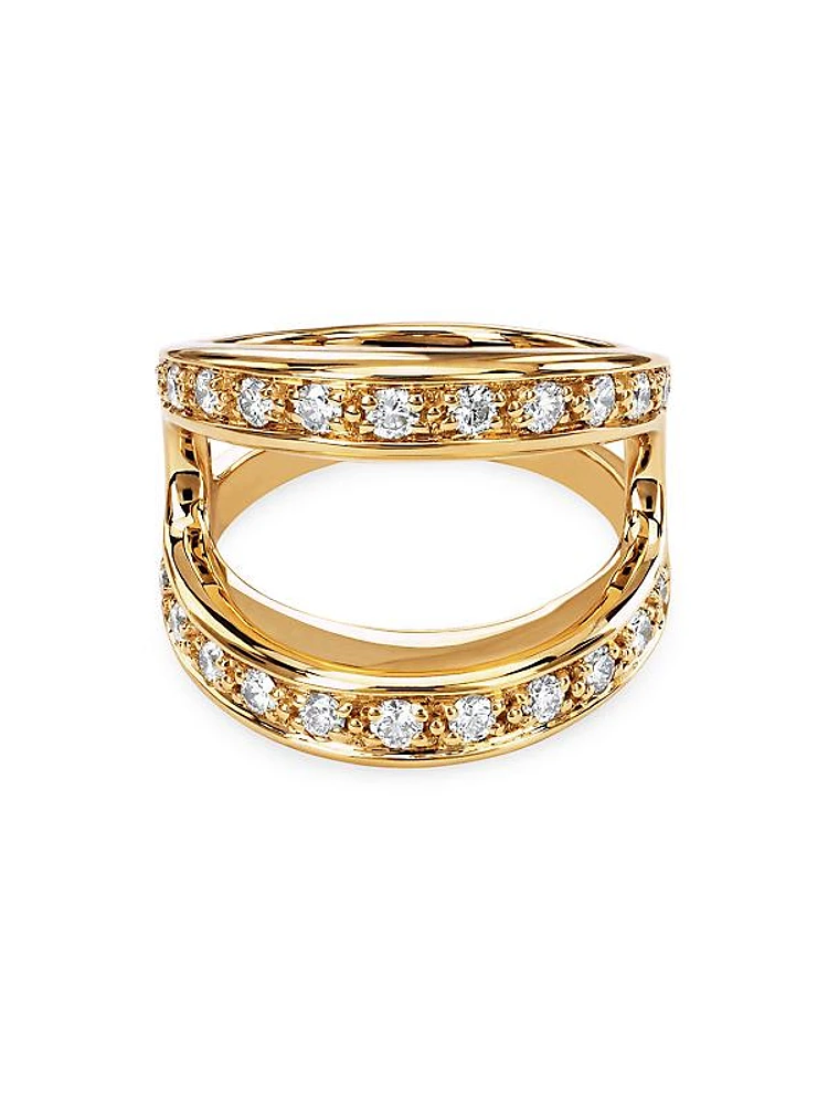 Masque 18K Yellow Gold & 0.75 TCW Diamond Ring