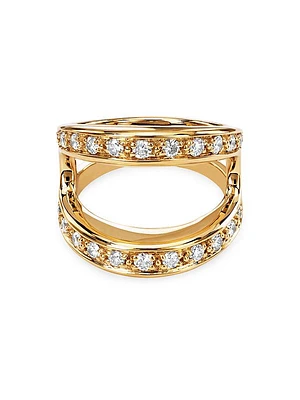 Masque 18K Yellow Gold & 0.75 TCW Diamond Ring