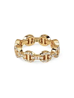 18K Yellow Gold & 0.30 TCW Diamond Tri-Link Ring