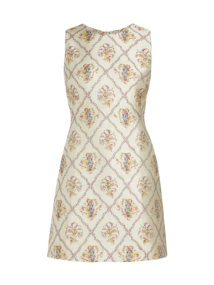 Garden Party Jacquard A-Line Minidress