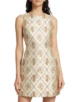 Garden Party Jacquard A-Line Minidress