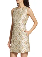 Garden Party Jacquard A-Line Minidress