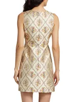 Garden Party Jacquard A-Line Minidress