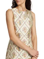 Garden Party Jacquard A-Line Minidress