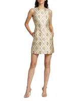 Garden Party Jacquard A-Line Minidress