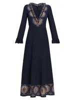 Silk Paisley Maxi Dress