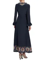 Silk Paisley Maxi Dress