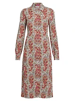 Floral Paisley Midi-Shirtdress