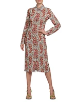 Floral Paisley Midi-Shirtdress