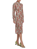 Floral Paisley Midi-Shirtdress