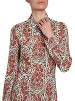 Floral Paisley Midi-Shirtdress