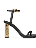 G Cube Sculptural Heel Leather Sandals