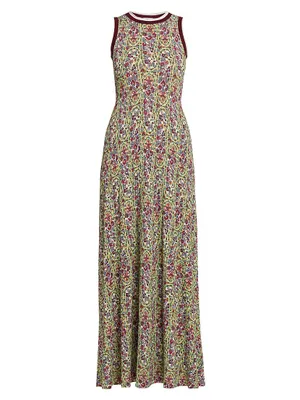 Floral Paisley Sleeveless Maxi Dress