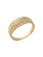 14K Yellow Gold Woven Love Ring