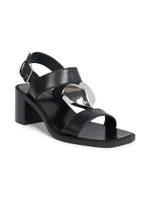 60MM Leather Block-Heel Sandals