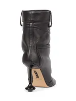 Toy Pants 90MM Leather Booties