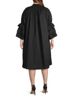 Plus Daphne Cotton Knee-Length Dress