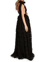 Sabrina Tulle Plunge Gown