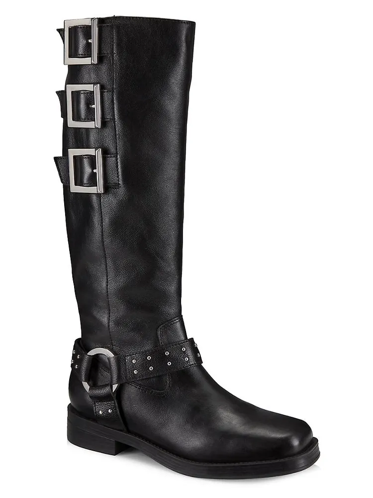 Luccia Leather Buckled Boots