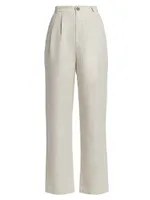 Mason Linen Straight-Leg Pants