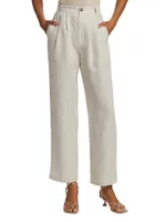 Mason Linen Straight-Leg Pants