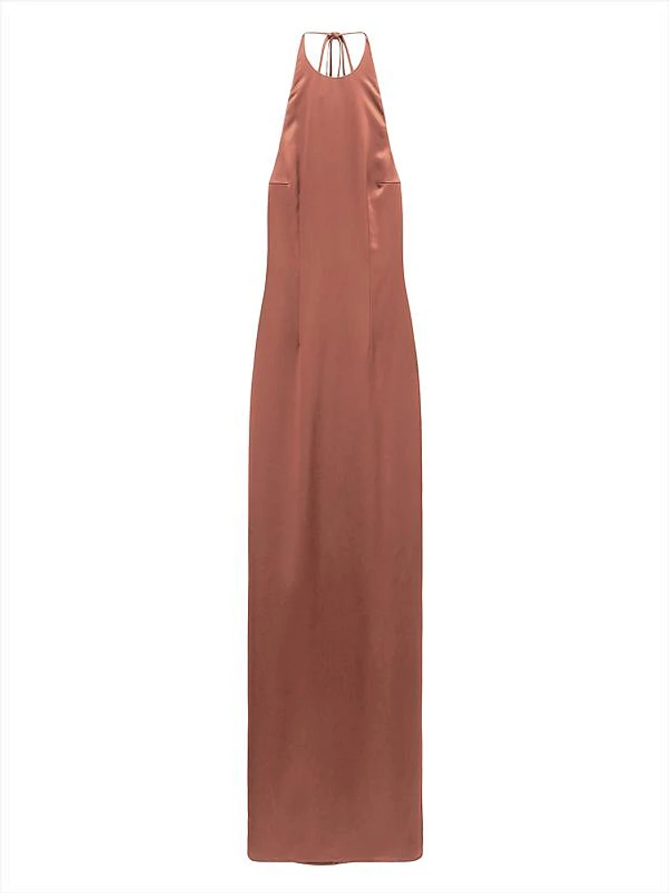 Janet Open-Back Satin Maxi Dress