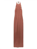 Janet Open-Back Satin Maxi Dress