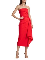 Airi Sash Strapless Midi-Dress