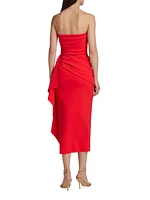 Airi Sash Strapless Midi-Dress