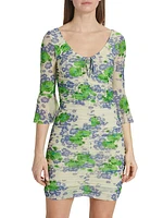 Floral Ruched Minidress