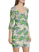 Floral Ruched Minidress