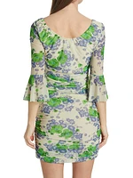 Floral Ruched Minidress