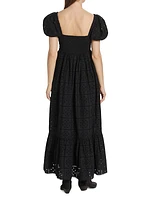 Broderie Anglaise Cotton Maxi Dress