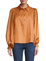 Lois Cotton Poplin Blouse