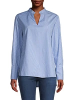 Ellis Cotton Striped Blouse