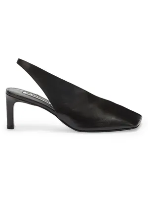 65MM Leather Slingback Pumps