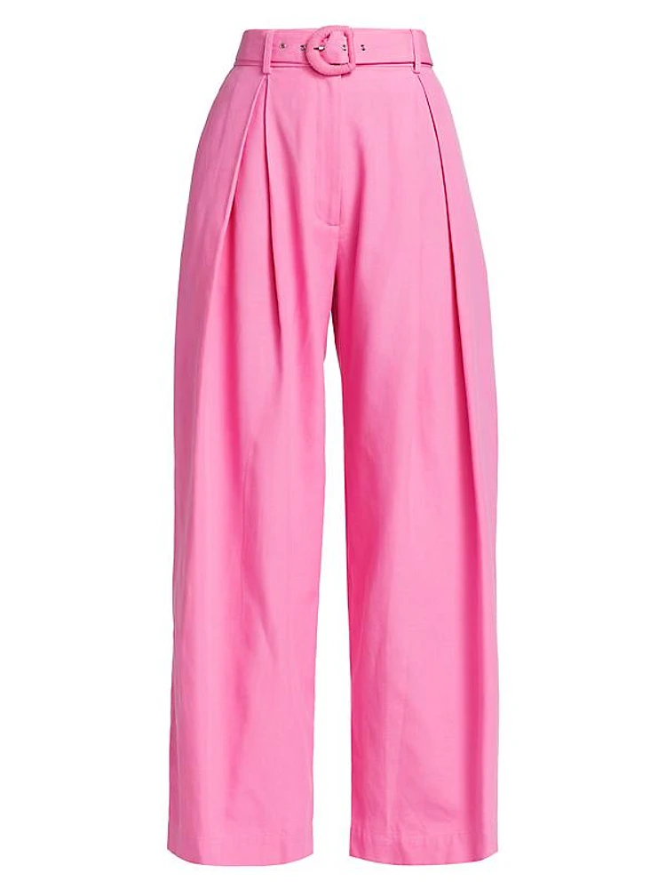 Tailored Pleat-Front Pants