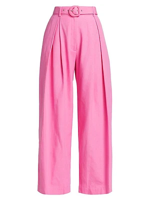 Tailored Pleat-Front Pants