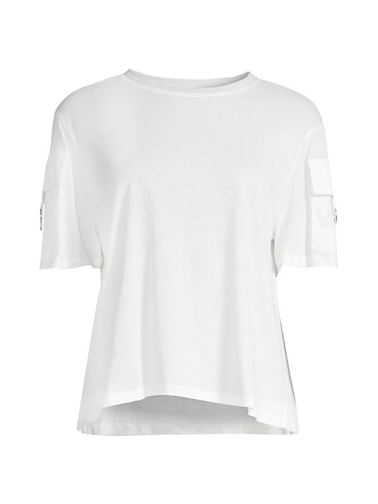 Pocket-Sleeve Cotton T-Shirt