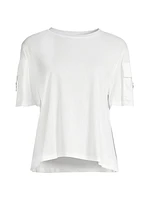 Pocket-Sleeve Cotton T-Shirt