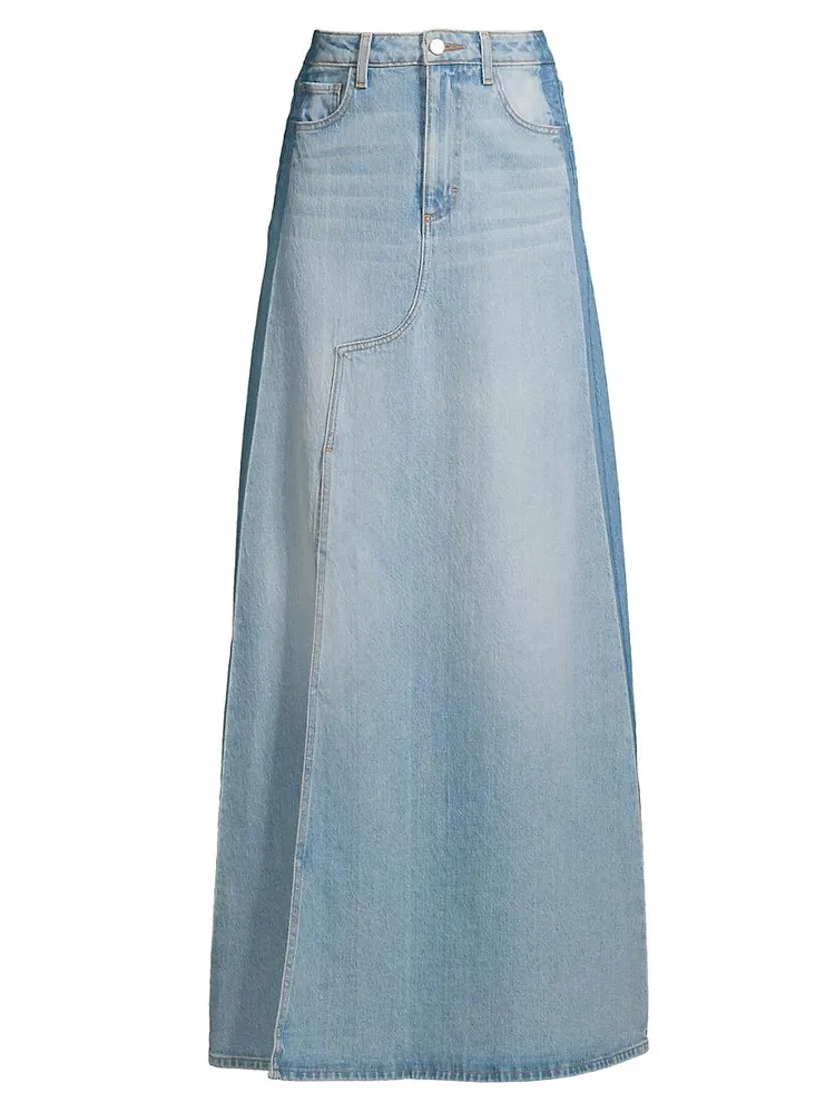 Jean Denim Maxi Skirt