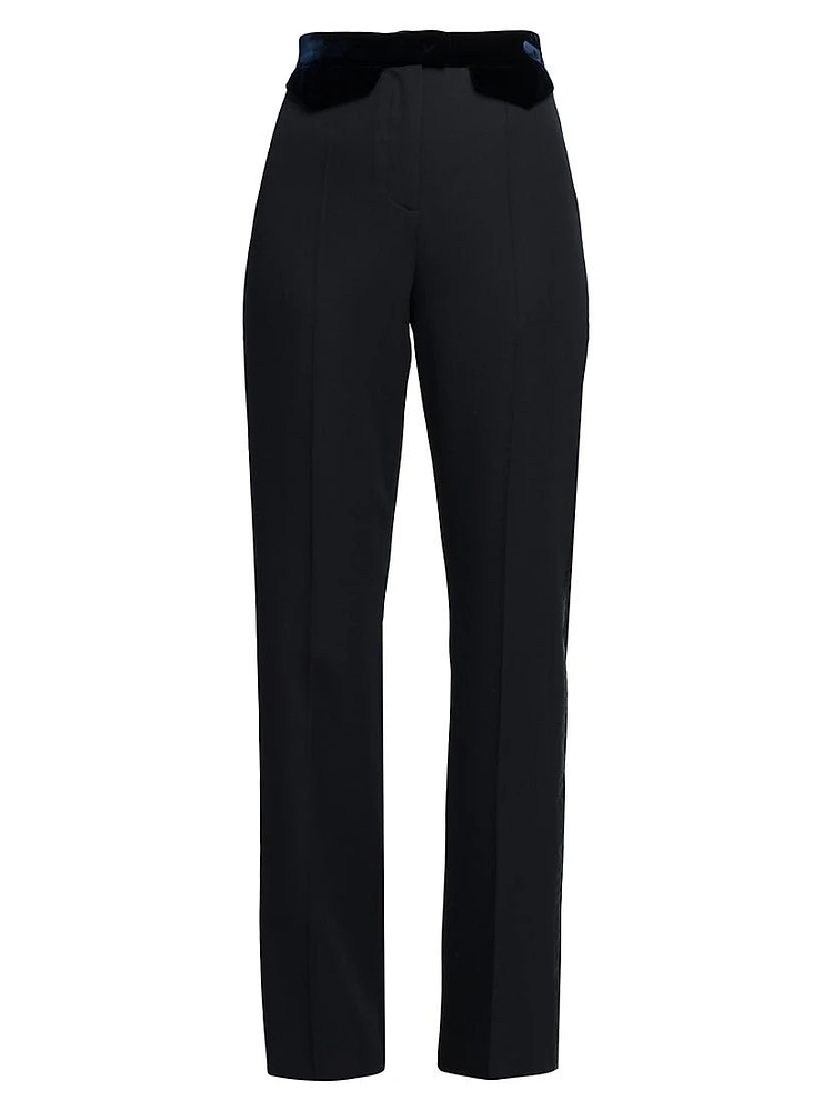 Velvet Waist Slim Pants