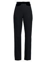 Velvet Waist Slim Pants