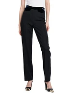 Velvet Waist Slim Pants