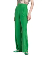 Silk High-Rise Trousers