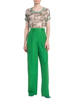 Silk High-Rise Trousers