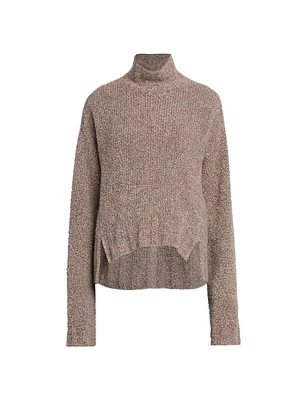 Cashmere & Silk Turtleneck Sweater