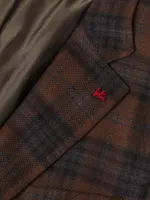 Capri Plaid Cashmere-Silk Two-Button Sport Coat