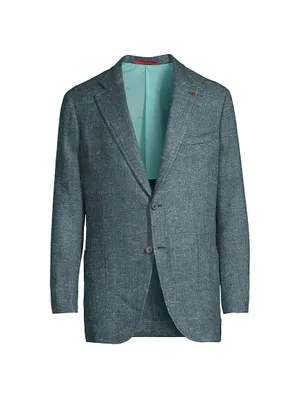 Domenico Silk & Wool-Blend Two-Button Sport Coat